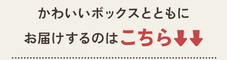 かわいいボックスとともにお届けするのはこちら！