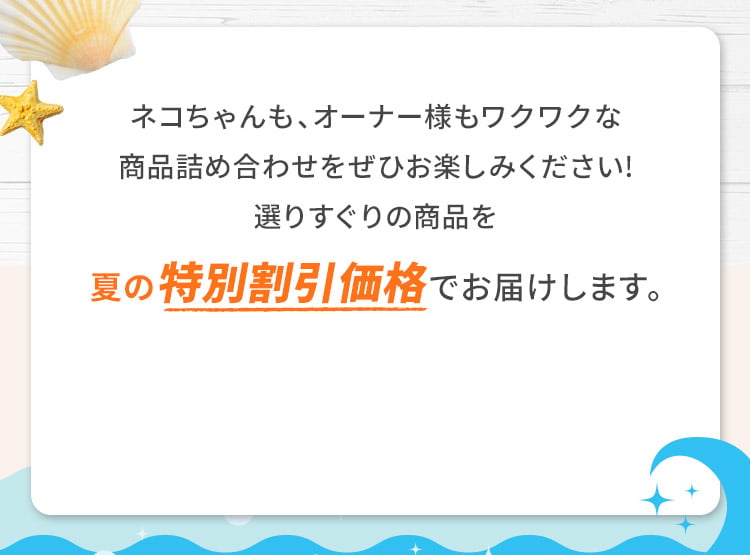 夏の特別割引価格でお届けします！