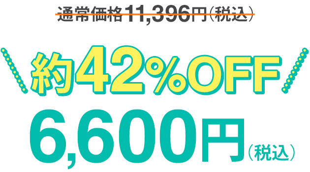 約42%OFF「特別価格6600円」